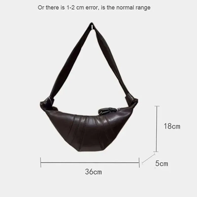 Croissant schoudertas voor dames van echt leer retro stijl_voghion.com
