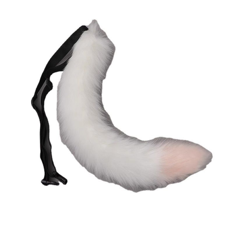 Cosplay pige tilbehør sød kat sæt ræv håndlavet simulering hale cosplay rem rekvisit_voghion.com