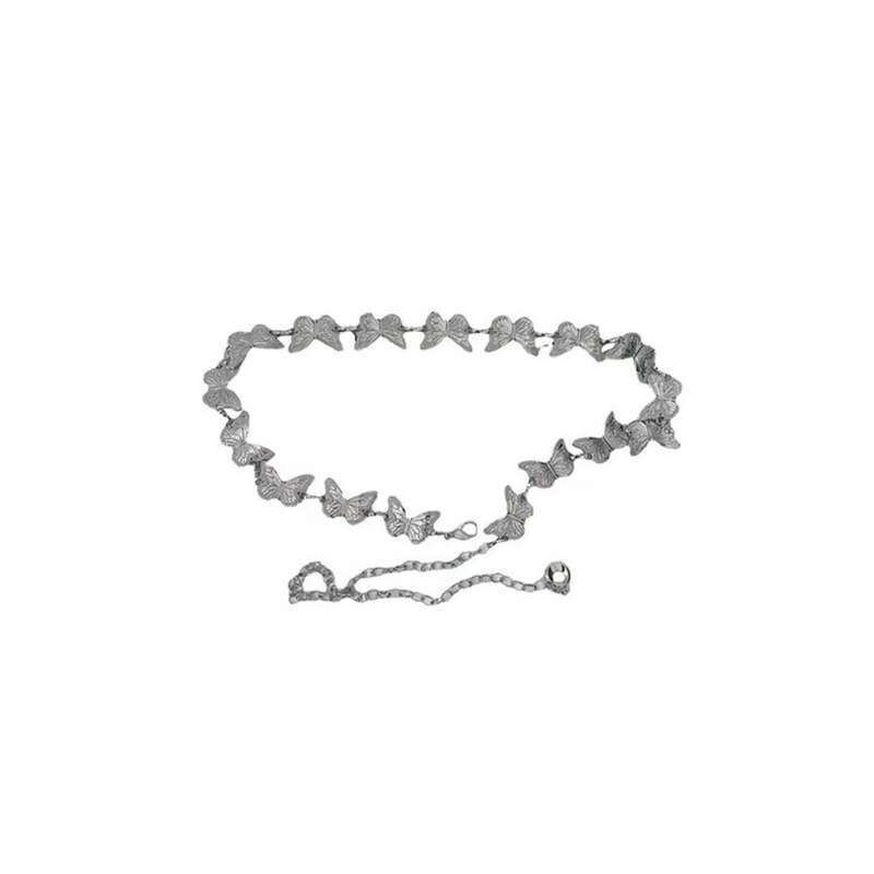 Cadena de metal con forma de mariposa, cintura adelgazante para mujer, diseño de nicho, cinturón versátil con falda y pantalón, de alta gama._voghion.com