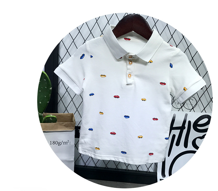 POLO transpirable de verano para madres y niños con solapa, camiseta holgada de manga corta para bebé, camiseta moderna para niños_voghion.com