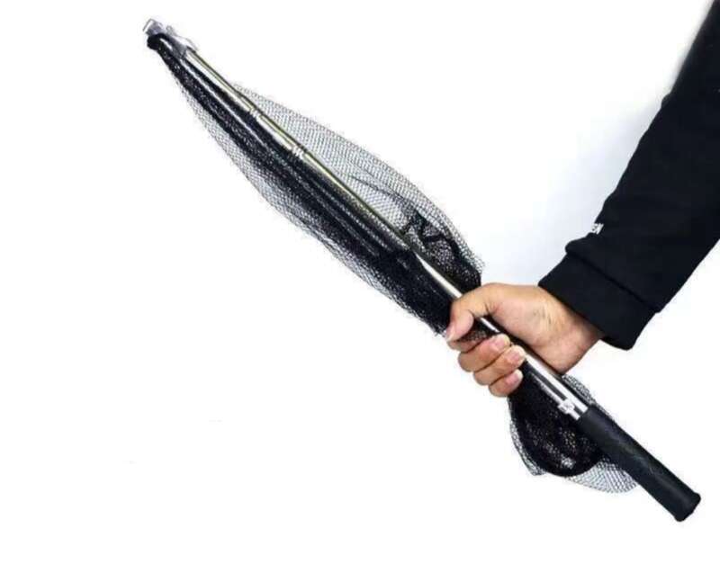 【Oferta especial de 30 días 1761 piezas】 Caña telescópica plegable, bolsa de red, juego completo de red de pesca negra, equipo de pesca y_voghion.com