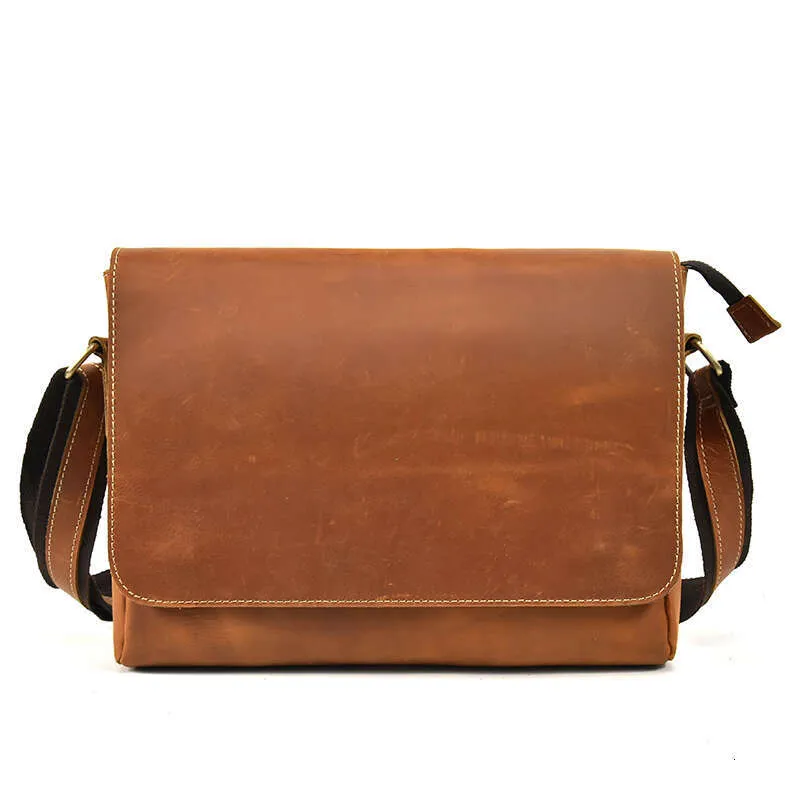 Vintage Crazy Horse Aktentaschen Laptop Büro Für Männer Abdeckung Messenger herren Leder Tasche Computer Taschen_voghion.com