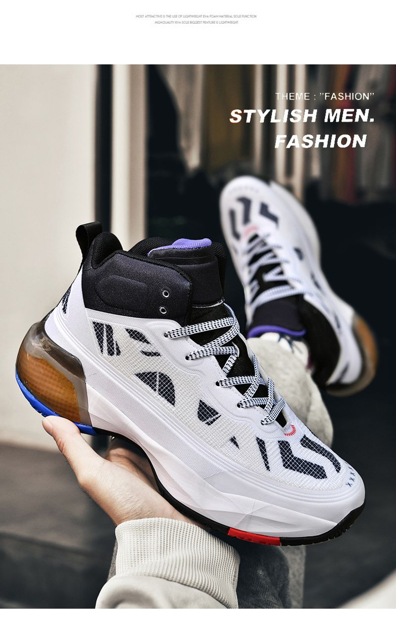 Yixing Sports produce un nou High-Top-Schuhe cu MD+Gummi+TPU-Reibung und Sound, geeignet für praktischen Basketball_voghion.com