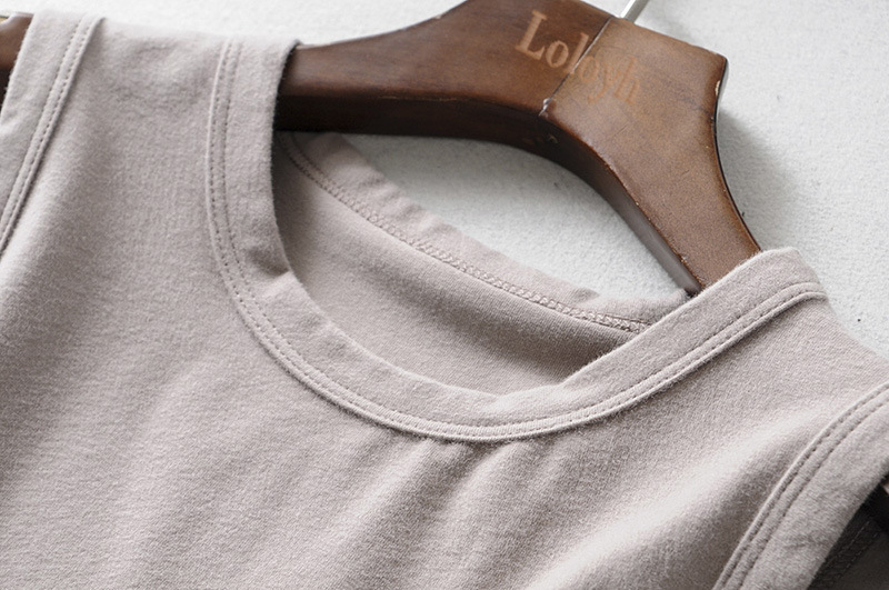 2024 Summer New Women's Top Cycling Cotton Solid Color Wide Edge Short Exposed Navel Vest_voghion.com