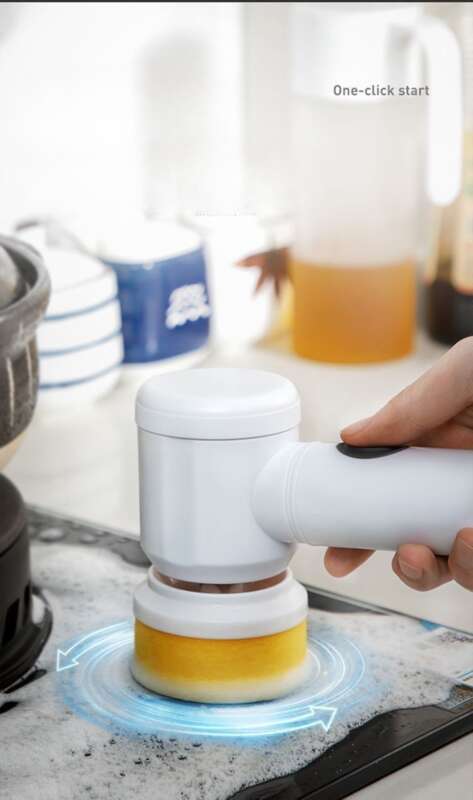 【 4836 People's Collection 】 Handheld Electric Cleaning Multifunctional Non Greasy Dishwashing Pot Brush, Divine Tool_voghion.com