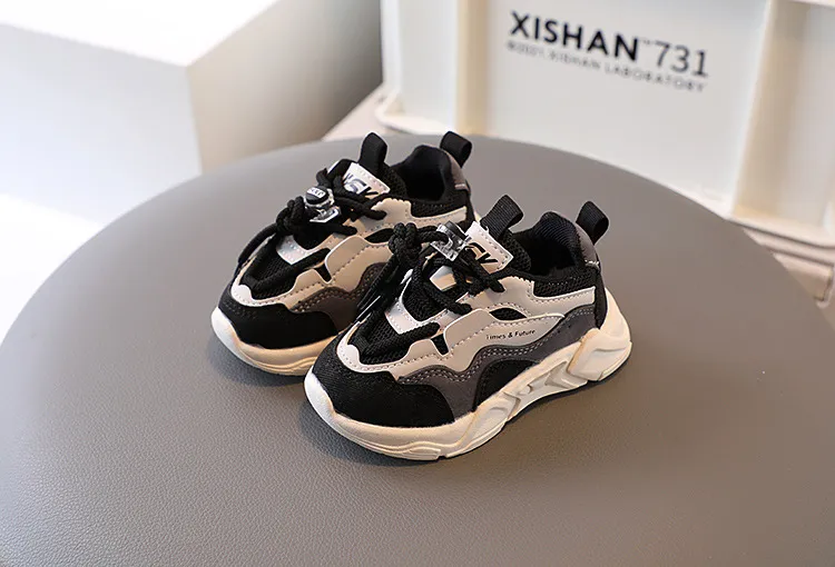Zapatillas deportivas para niños pequeños 2025, informales, de malla y cuero, para correr en la escuela, de 1 a 6 años_voghion.com