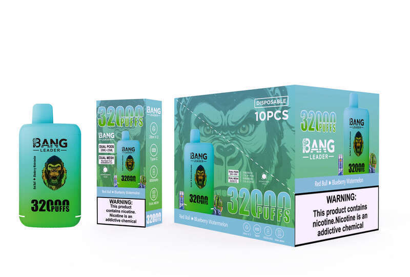 3 SZT. 5 SZT. 10 SZT. 32KPuffs Bang LEADER Podwójny Smak Jednorazowe Urządzenie Vape 28 * 2ML Wstępnie Napełnione 650 MAH Typ-C Vapes_voghion.com