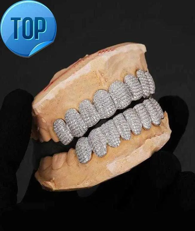 Dental Exclusive Customization Moissanite Teeth Grillz Iced Out Hop Sier Decorative Braces Real Dia Bg Tooth Grills For_voghion.com