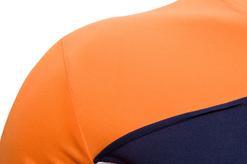 2024 Autumn New Long Sleeved Patchwork Round Neck Men's T-shirt European Size Slim Fit Casual Top_viptrois.com