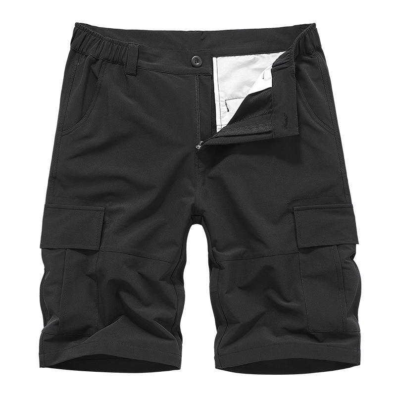 Men's Shorts Elastic Workwear Summer Casual Multi-pocket Capris_voghion.com