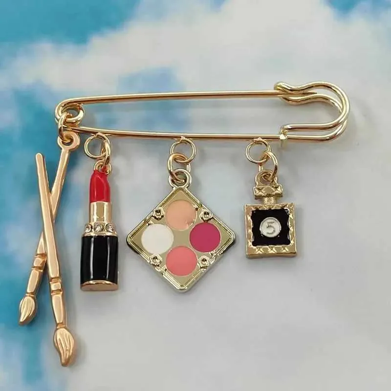 Spille Spille Metallo smalto cosmetici spilla ombretto rossetto profumo portachiavi penna trucco spilla donna fai da te fatto a mano_voghion.com