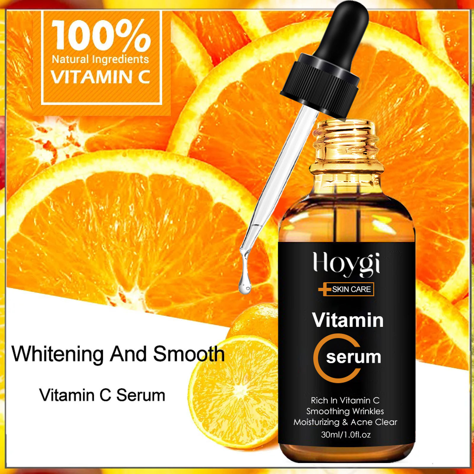 Hoygi Vitamin C kann feine Linien und Fältchen reduzieren, die Gesichtshaut mit Feuchtigkeit versorgen und die Essenz straffen_voghion.com