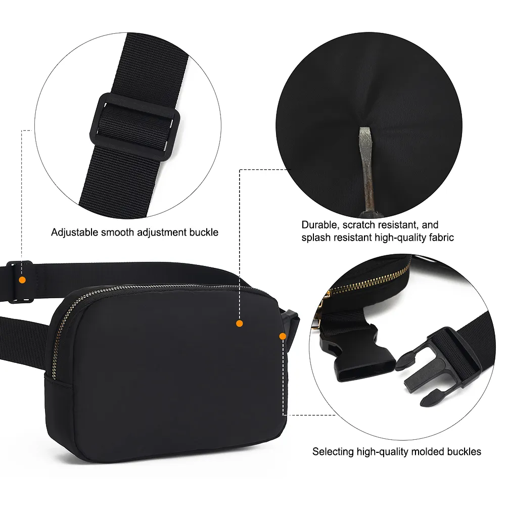 Naylon Messenger Ayarlanabilir Cepli Koşu Çantası Çok İşlevli Aşınmaya Dayanıklı Su Geçirmez Yüksek Kapasiteli Açık Hava Sporları İçin_voghion.com