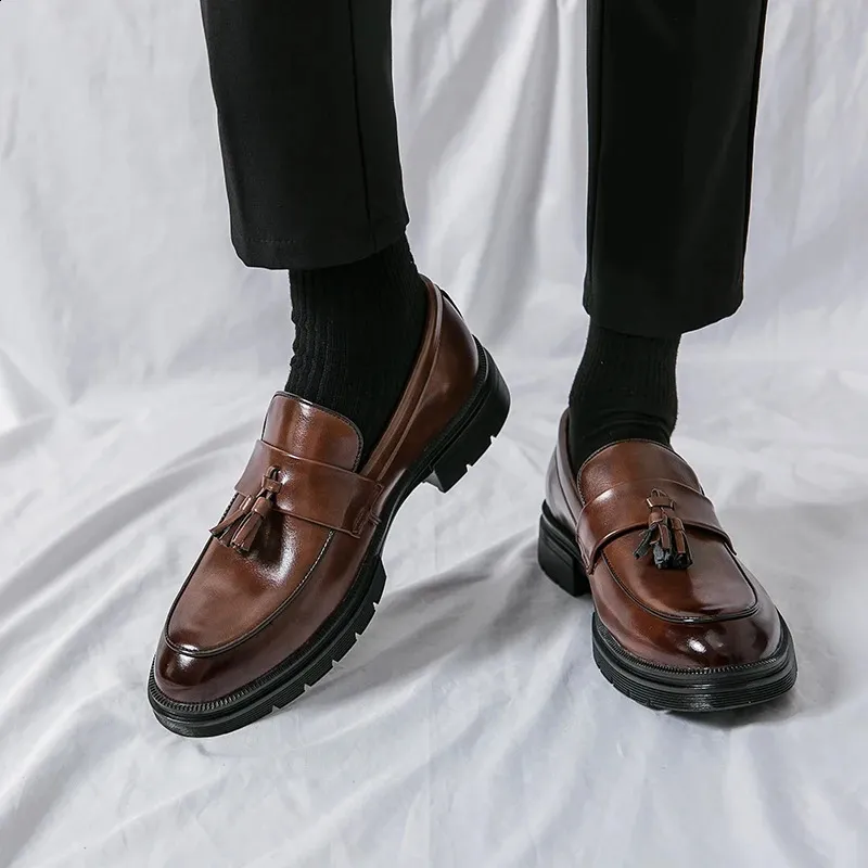 Herren schwarz Frühling Sommer Business Herrenschuhe Casual Sneakers Leder braun Kleid Quaste Mantel Geruchsvermeidung 240911_voghion.com
