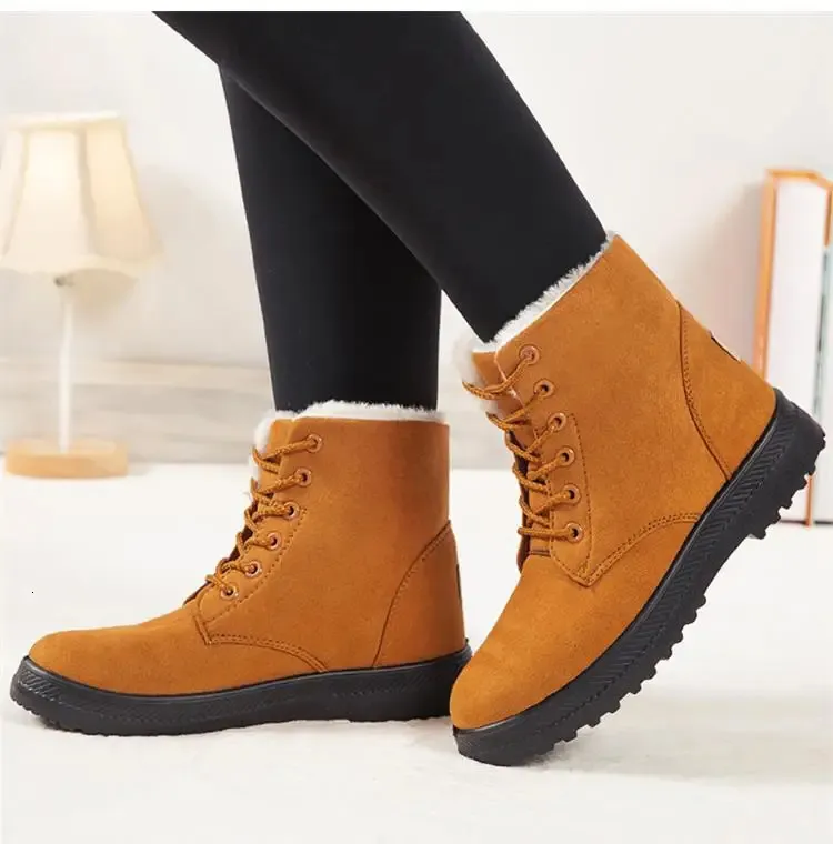 Snow Fashion Platform Donna 2025 Tendenza Mid High Donna Scarpe Invernali Stivali Botas Mujer 241024_voghion.com