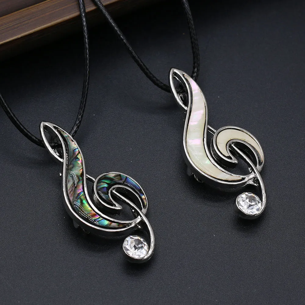Musical Note Shell Necklace Natural Shell Pendant For Women_voghion.com