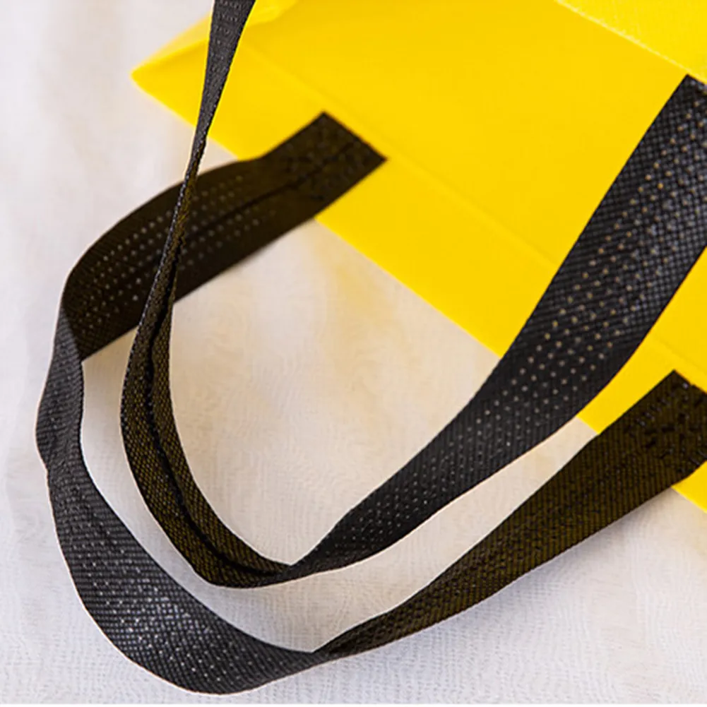 High Quality Foldable Women Reusable Fabric Non-woven Tote Pouch Lunch Eco Bag Grocery Shopping Bags Handbag_voghion.com
