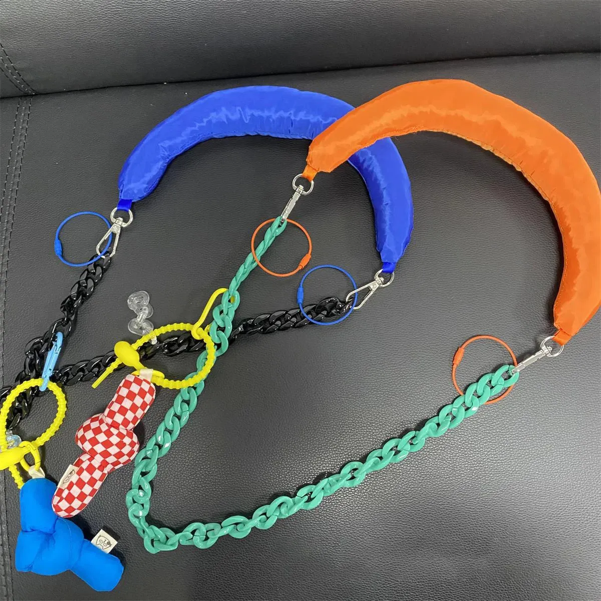 1Pc gebreide kleine verlengriem pols kleurrijke trekknoop tas schouderband Koreaanse mode tas hanger accessoires_voghion.com
