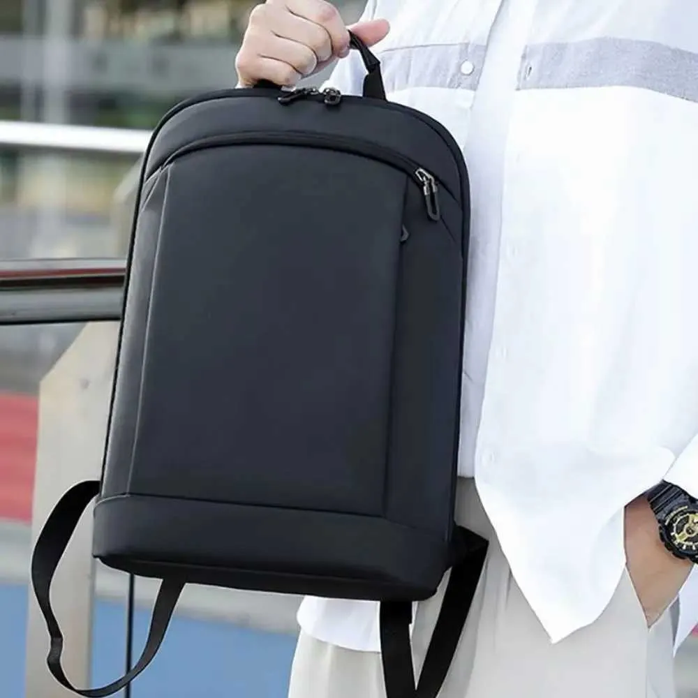 Ultradünner Laptop 15,6 Zoll Business Herren Tasche Damen Rucksäcke Einfarbig Unisex Rucksack Schlanker Rucksack C241107_voghion.com