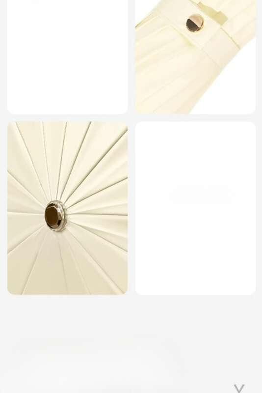 16 Bone Colored Rubber Dual-purpose Sunshade For Both Rain Light, Foldable High-end Feeling, Protection And UV_voghion.com