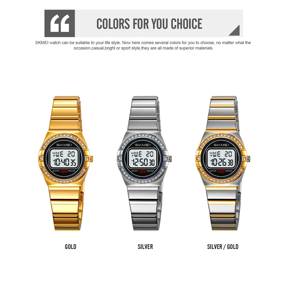 Elegant Women's Quartz Watch Silver Stainless Steel Waterproof_voghion.com