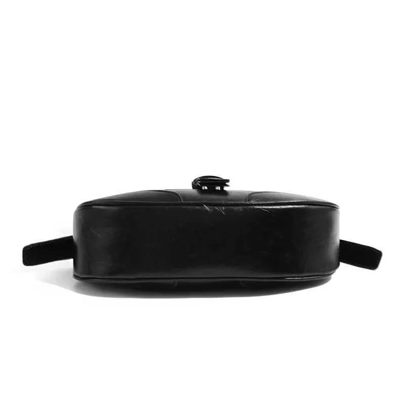 Women Y2K Fashion Shoulder Black PU Leather Underarm Ladies High Quality Handbags Hot Girls Armpit Bags Wallet_voghion.com