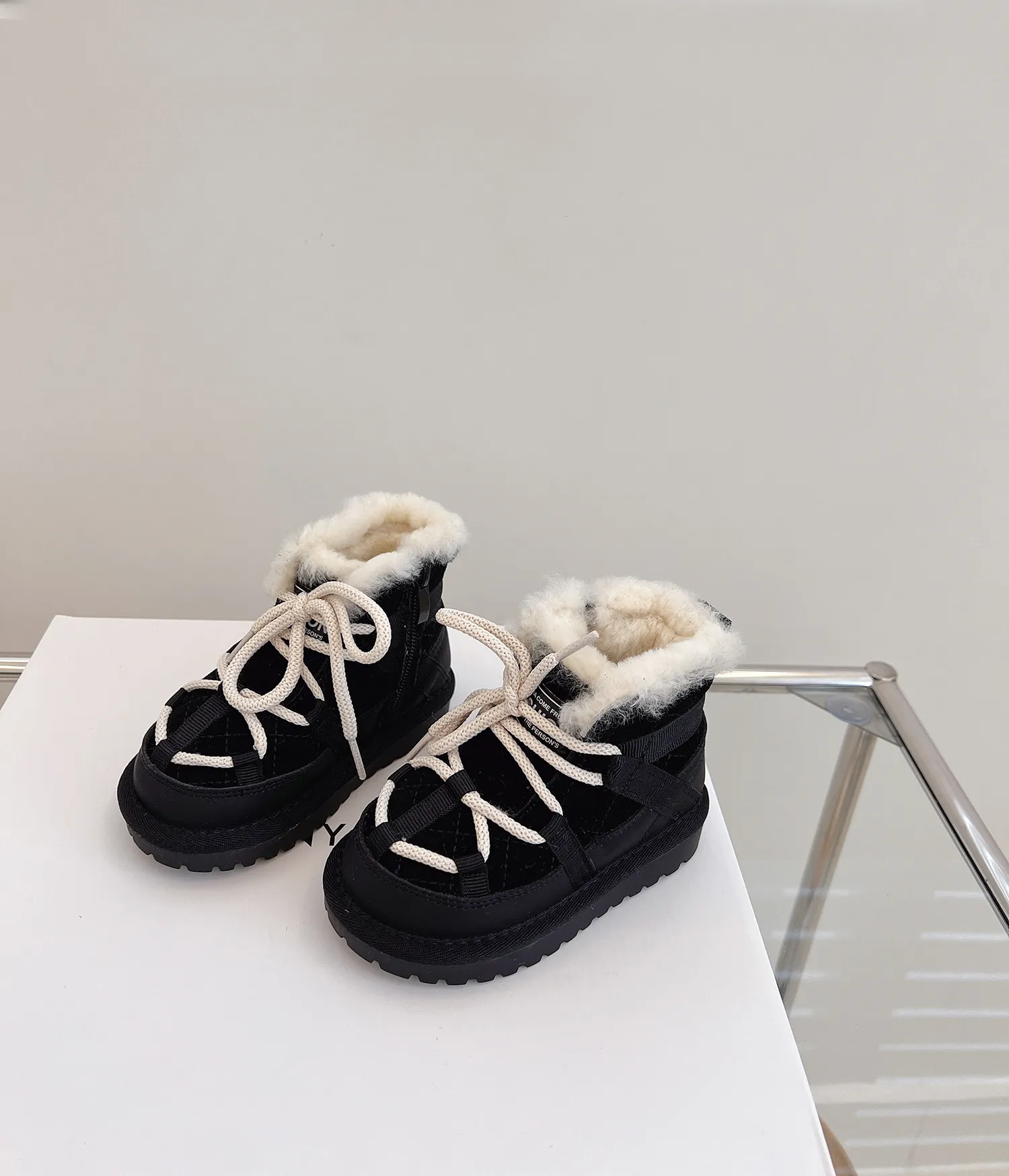 Winter Kids Children Snow Warm Plush Toddler Boys Shoes Non-slip Fashion Kidsnest Baby Girls Boots 1-6 Years Size US_desvips.com