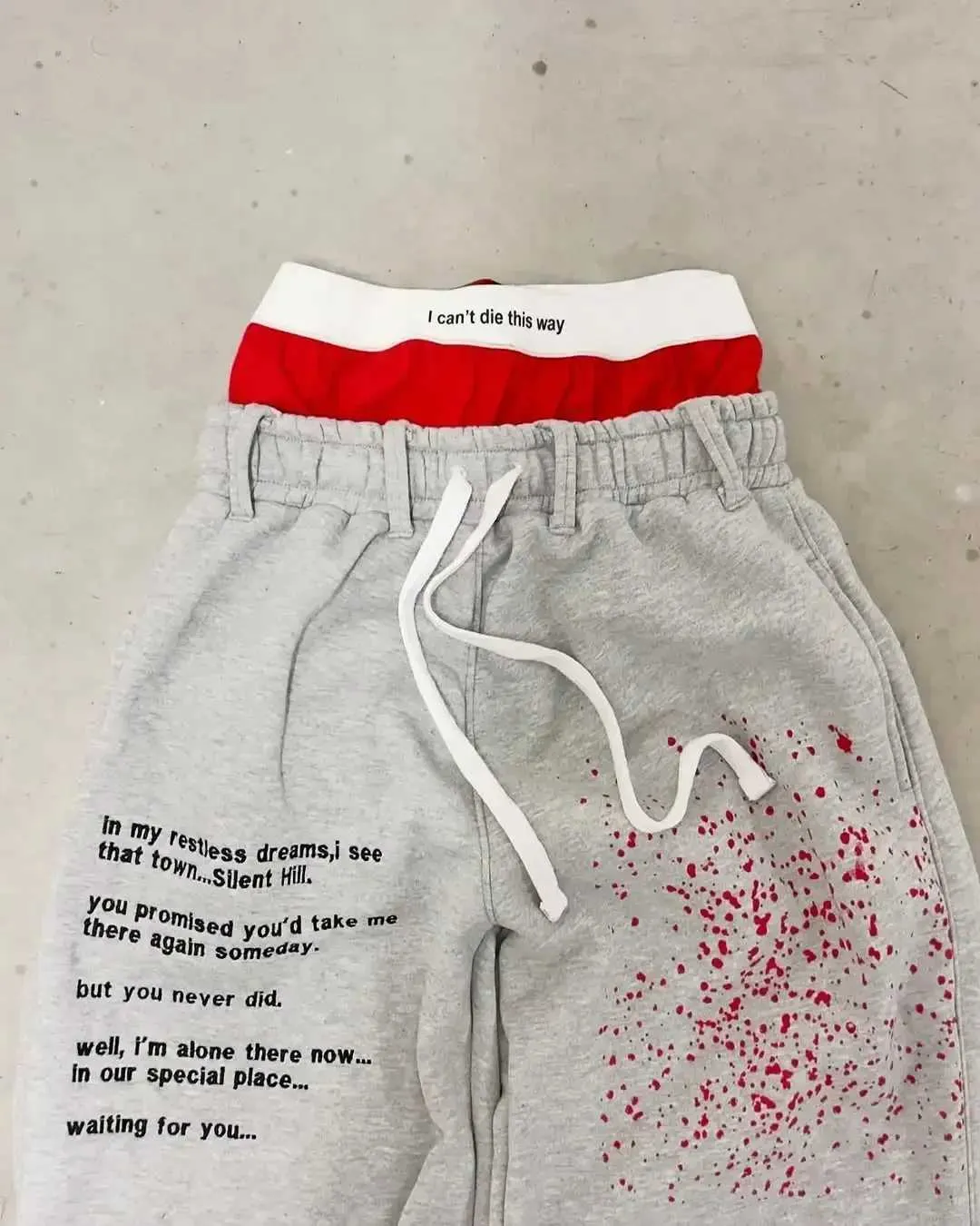 Pantalon de jogging taille haute à cordon de serrage pour homme, style hip-hop, style streetwear, style cargo baggy Y2K_voghion.com