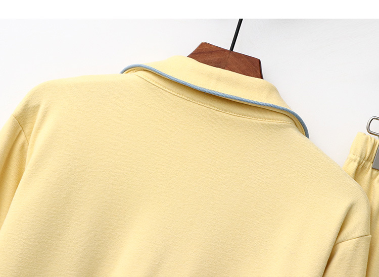 Γυναικεία ρούχα βελούδινο φθινόπωρο και χειμώνα ζεστό ζευγάρι ανδρικές και γυναικείες πιτζάμες πέτο άνετο απλό χρώμα αντίθεσης οικιακά ρούχα μακρυμάνικο κοστούμι_voghion.com