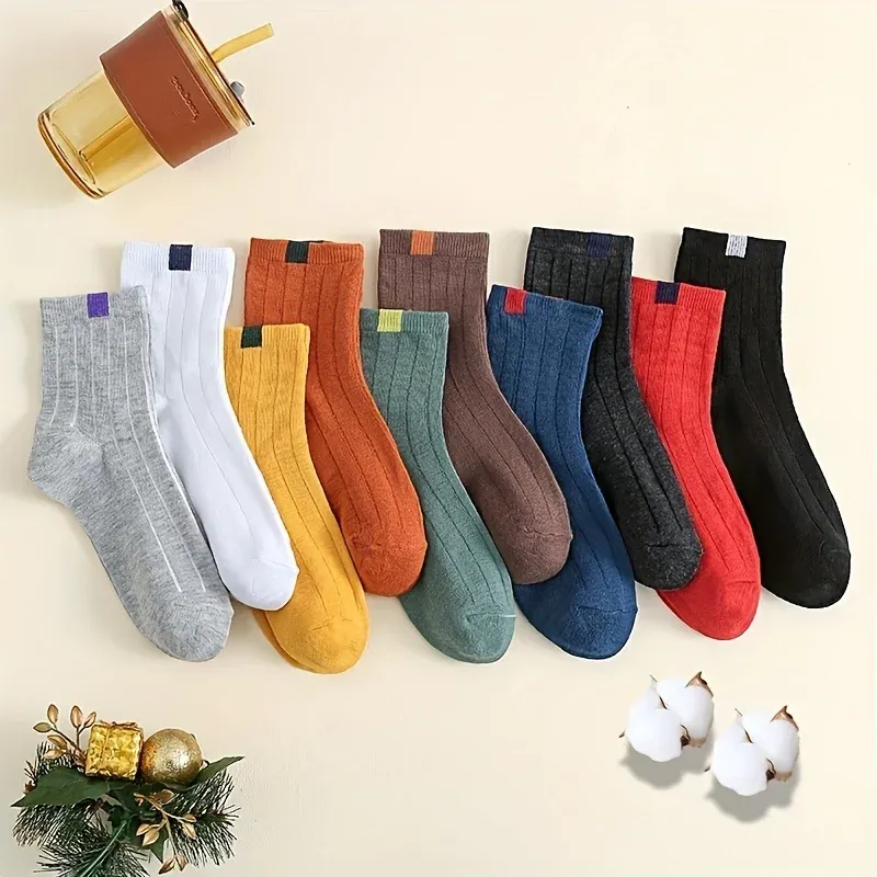 Női zokni 10 pár unisex többszínű leggings edzéshez, futáshoz és hétköznapi sétához, puha, lélegző, sporthoz, nőknek és férfiaknak_voghion.com