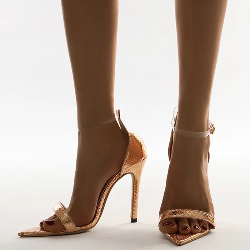 Pump Sandals Women Dress Sexy S Summer Shoes Snake Decoration High Heels Shoe Heel_voghion.com