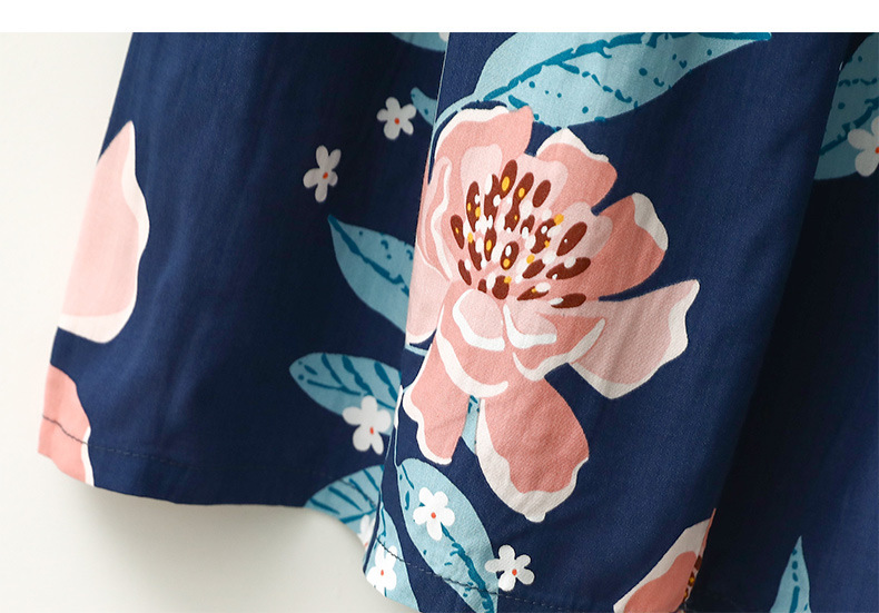 Women's Sleepwears Cotton silk Modal floral trousers homewear_voghion.com
