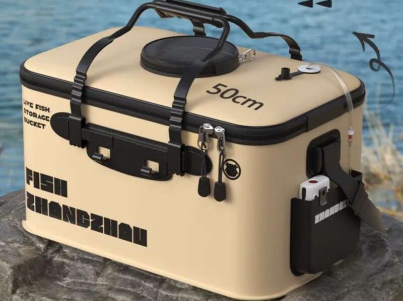 Caja plegable de EVA Lingte Live Protection, cubo para peces con agua espesa, suministros de pesca_voghion.com