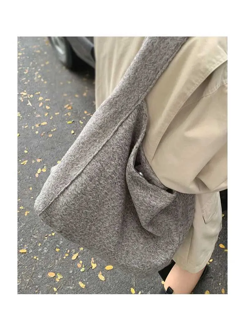 Dames schoudertas tweed retro luipaardprint herfst winter_voghion.com