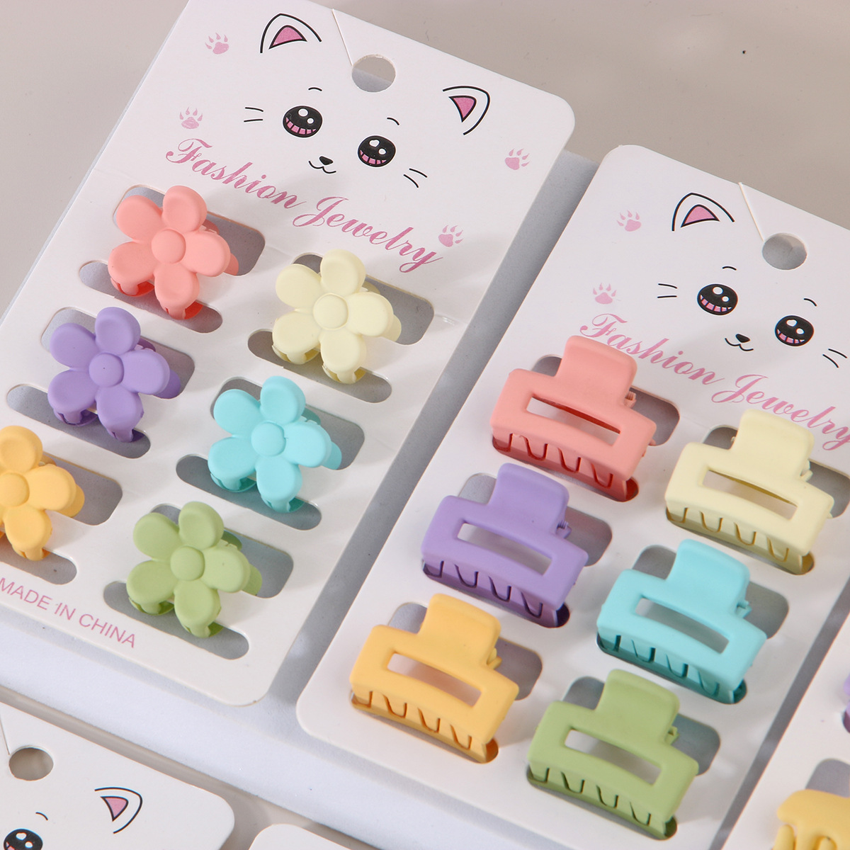 [Six-piece set of bright colored bangs side clips, about 2.5CM in size] Fashionable commuting women's hair accessories_voghion.com