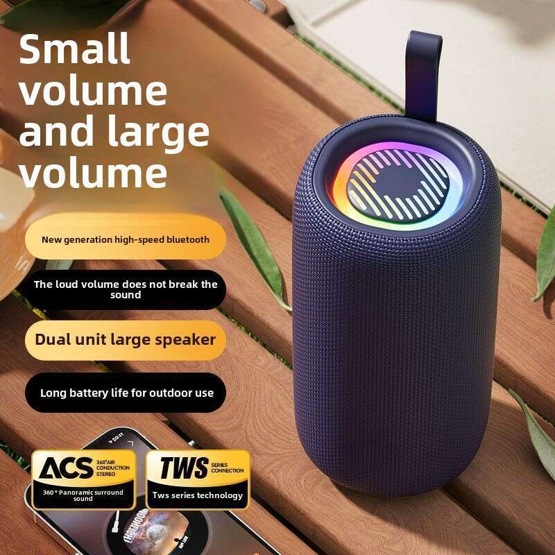 【 8000 chansons incluses 】 Enceinte Bluetooth intelligente, étanche et résistante aux chocs, pour l'extérieur, avec un son de faible tonalité pour la maison_voghion.com
