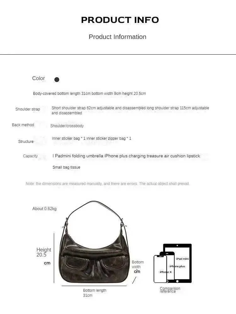 Vintage Kaffee Schulter Frauen Retro Neue Herbst Tasche Chic Casual Unterarm Tasche Weibliche Heiße Mädchen Y2k Handtasche Bolsa_voghion.com