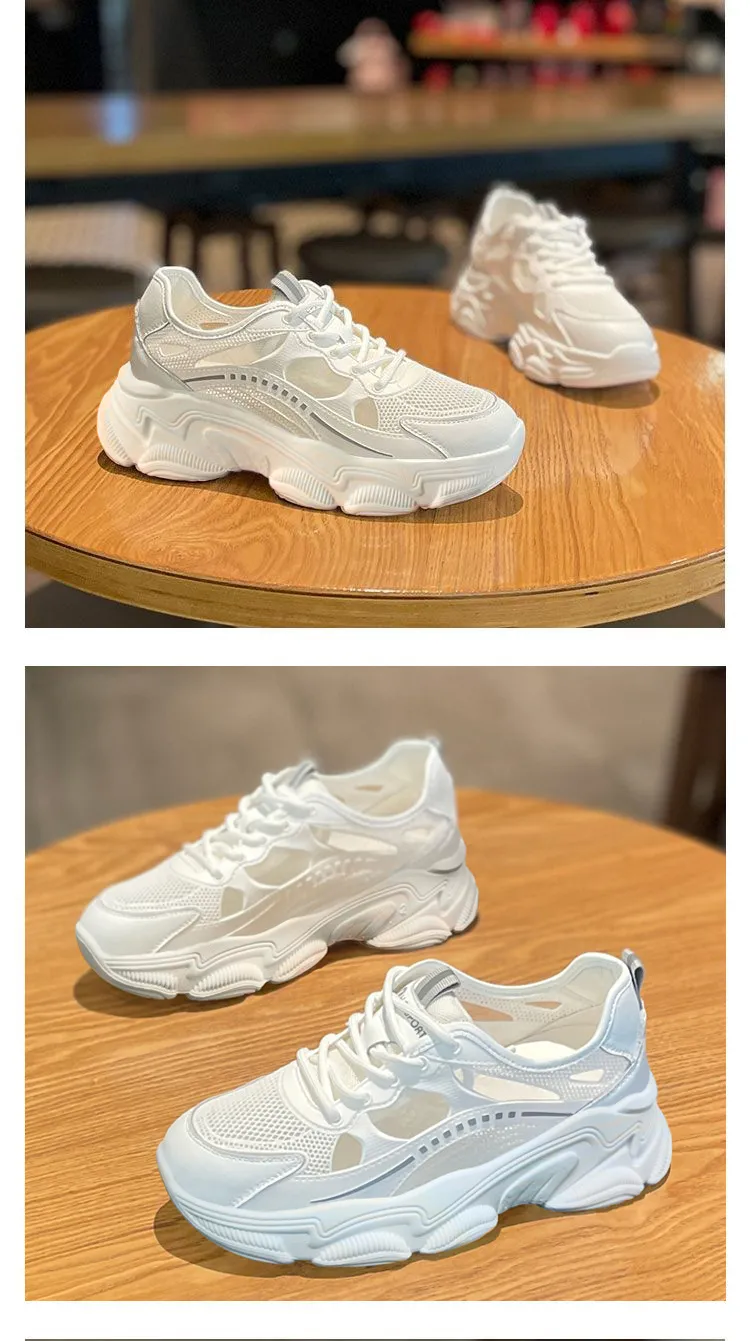 Breathable Women's Running Shoes Lightweight Mesh Sports Trainers_voghion.com