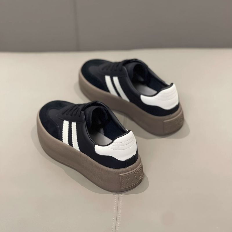 Damenschuhe mit dicker Sohle, deutsches Training, Frühjahr 2024, neue Schuhe aus echtem Leder mit weicher Unterseite, vielseitige, bequeme weiße Freizeitschuhe_voghion.com