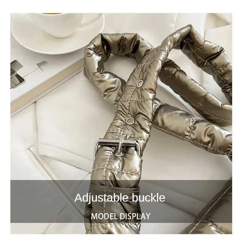 Moda trapuntata invernale leggera calda imbottita in cotone scozzese spalla donne sottobraccio borse gonfie borse C241216_voghion.com