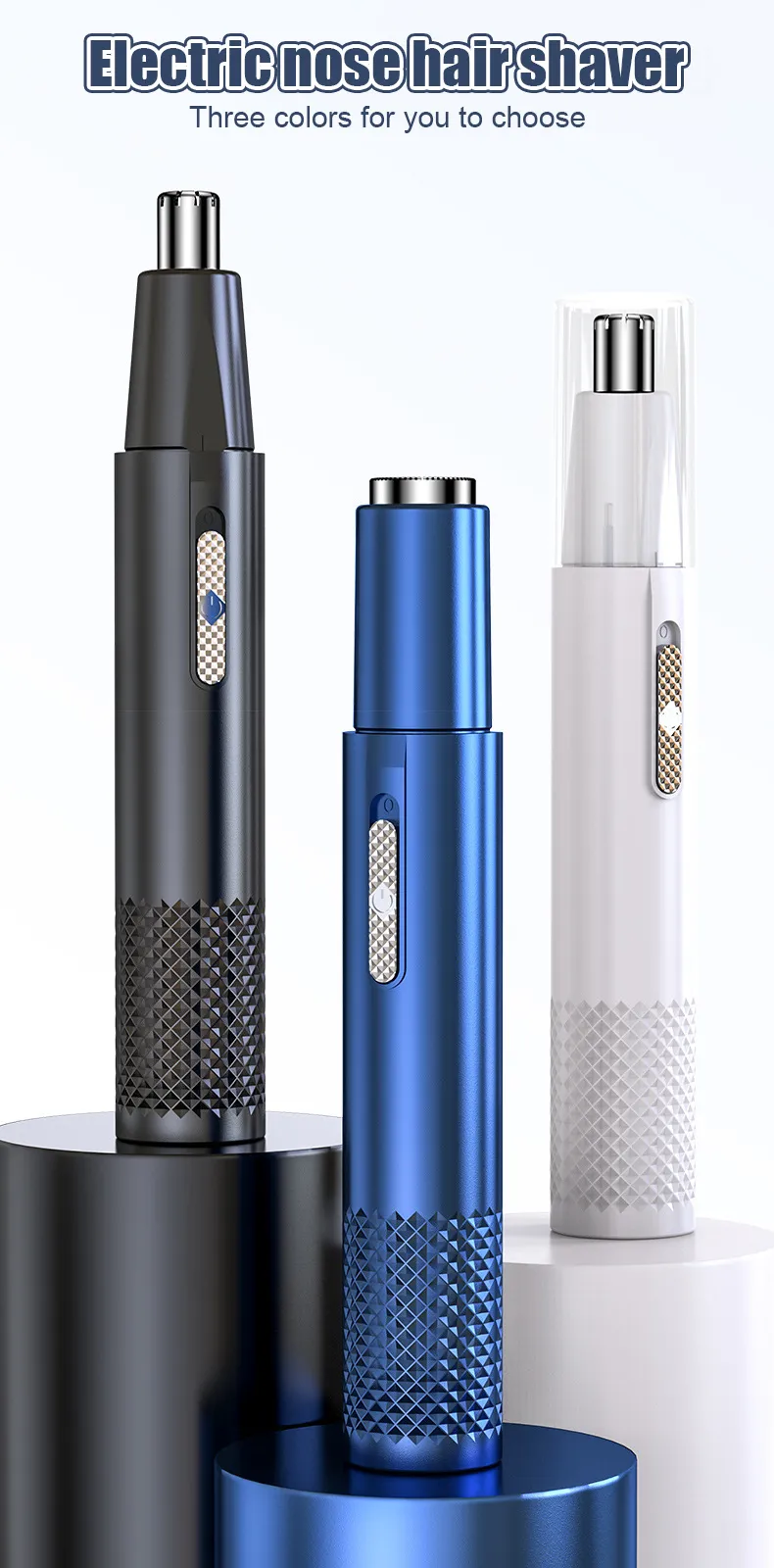 Tagliacapelli e rifinitore per naso unisex 2 in 1 - Lame lavabili e autoregolanti_voghion.com