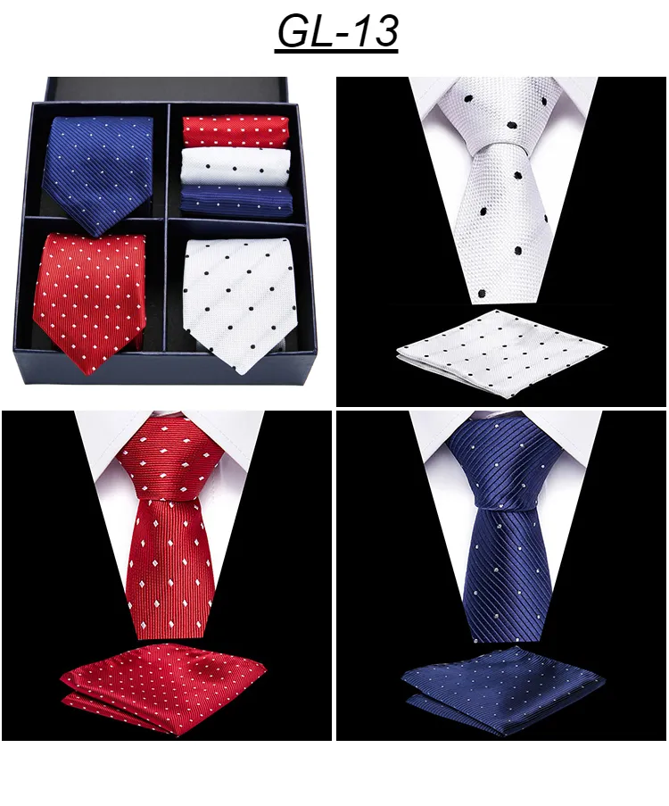 Rusetit Miesten Solmiosarja Klassinen 7,5 cm Solmio ja Keltainen Vihreä Musta Paisley Pocket Square Miehille Häät_voghion.com
