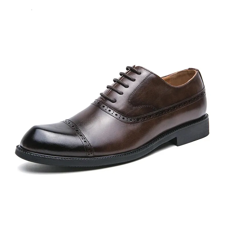 Handgemaakte Wingtip Oxford leren grijze brogue jurk klassieke zakelijke formele herenschoenen Zapatillas Hombre 250226_voghion.com
