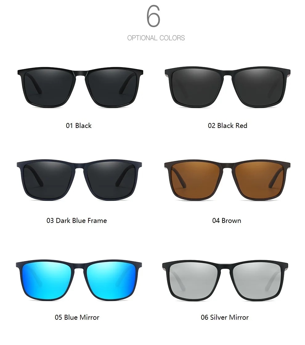 Square Vintage Polarized Sunglasses For Men Women Fashion Travel Driving Anti-glare Sun Glasses Male TR90 Eyewear UV400_voghion.com