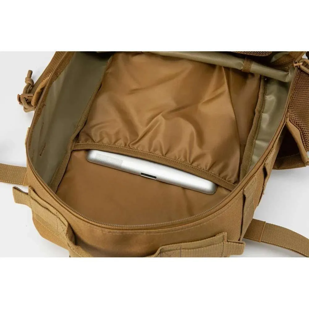 Zaino tattico da 25L/45L per donna/uomo, per sopravvivenza all'aperto, con taglio laser, Molle, per escursionismo, scuola, palestra, zaino con doppia tazza_voghion.com