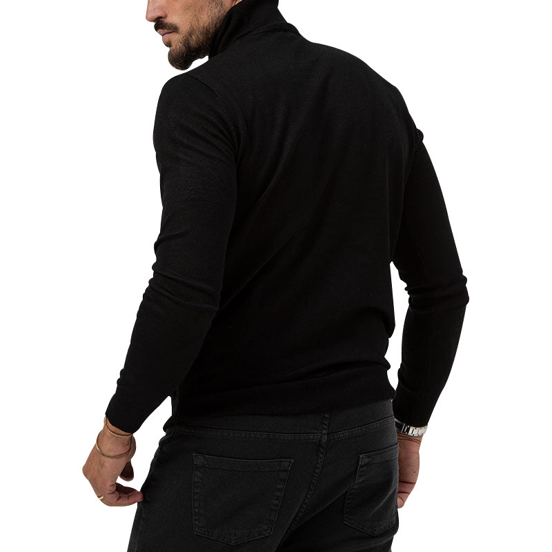 Underla camiseta de manga comprida para homens outono e inverno nova marca de moda jovem versátil simples gola alta_voghion.com