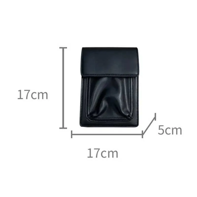 Männer Kleine Umhängetasche PU Leder Casual Wild Messenger Bags einfarbig Jungen Schulter Tasche Telefon Geldbörse Multifunktion_voghion.com