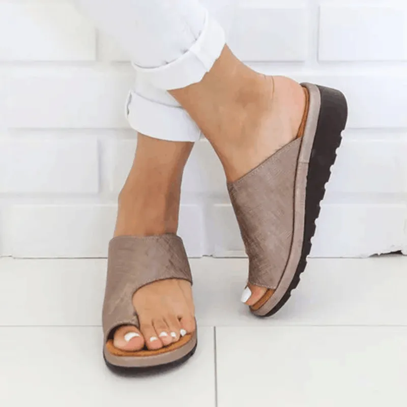 Sandali con plateau da donna comodi in pelle scarpe ortopediche_voghion.com
