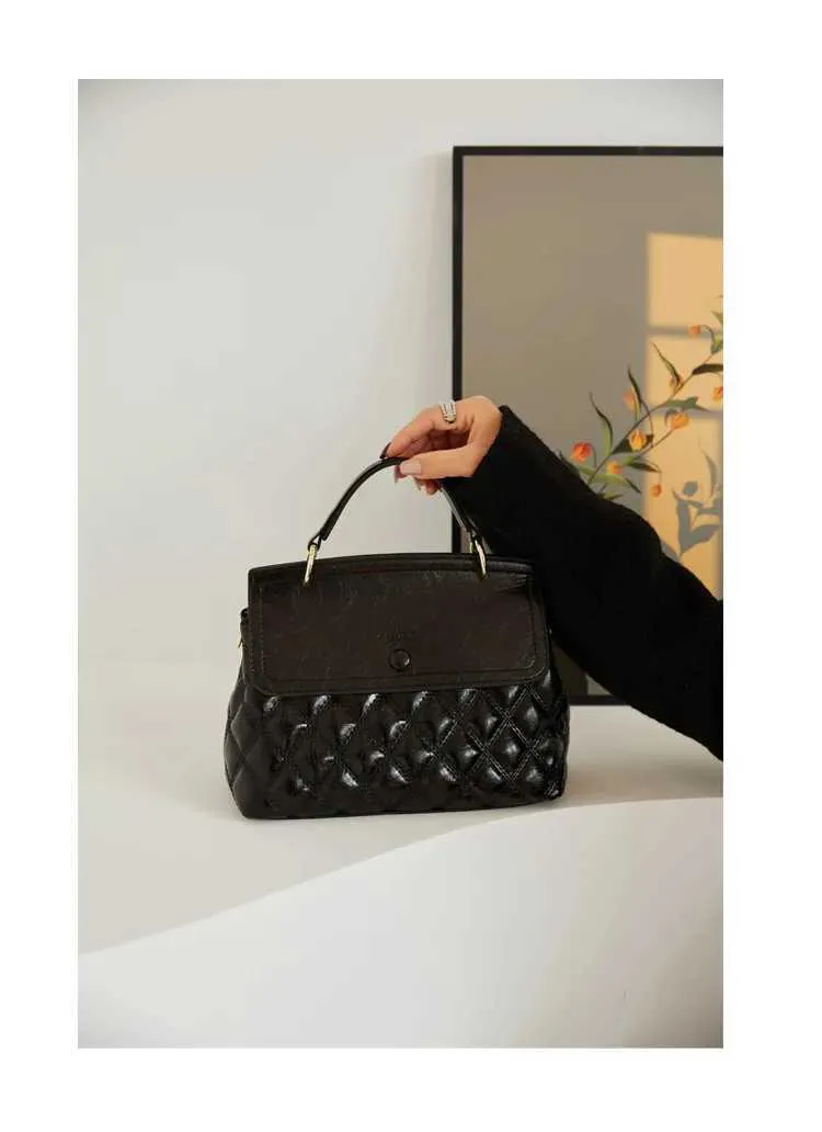Women's Large Capacity Plaid Crossbody Handbag In Leather Style_voghion.com