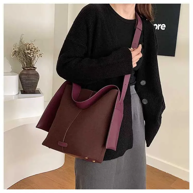 Sacs à bandoulière en cuir souple givré pour femmes élégantes et solides, grande capacité, sacs composites décontractés pour femmes C241212_voghion.com